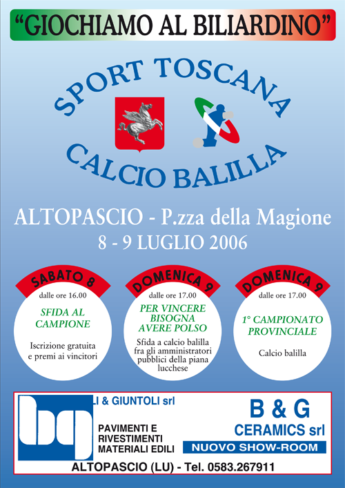 Giochiamo al Biliardino 2006