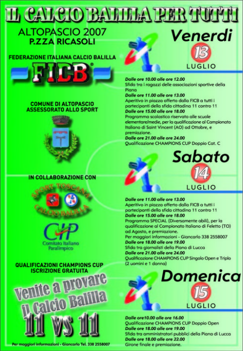 Calcio Balilla per Tutti 2007