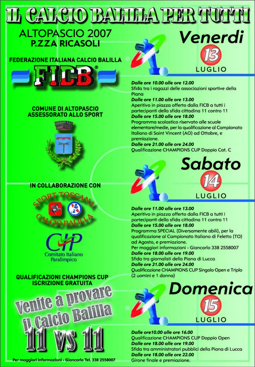 Calcio Balilla per Tutti 2007