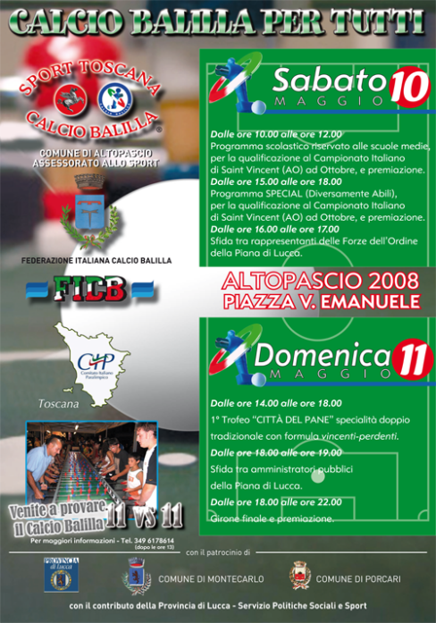 Calcio Balilla per Tutti 2008