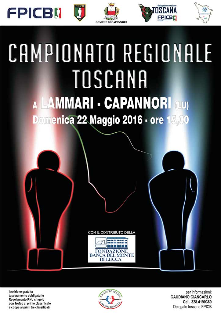Campionato Regionale Toscana Calcio Balilla Paralimpico 2016